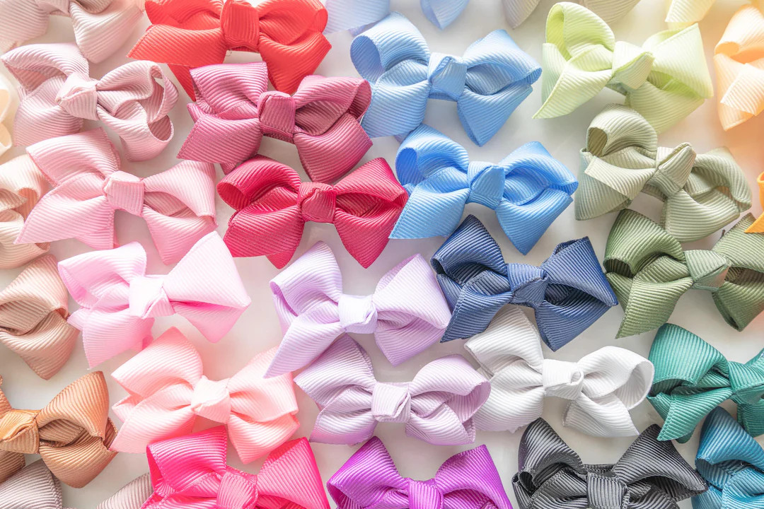 NEW** MEDIUM bow snap clips, baby girl hair clips, girl hair accessory, toddler hair clip, fringe... | Etsy (US)