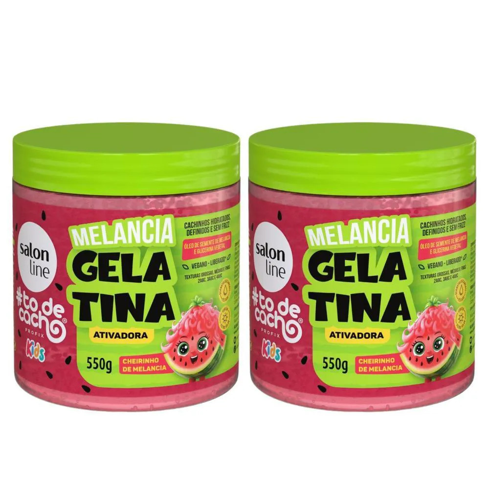 Kit Gelatina Ativadora Salon Line Kids Melancia 550G Com 2 | DrogaRaia (BR)
