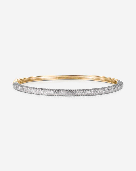 Pavé Diamond Stackable Gold Cloud Bangle | Ring Concierge