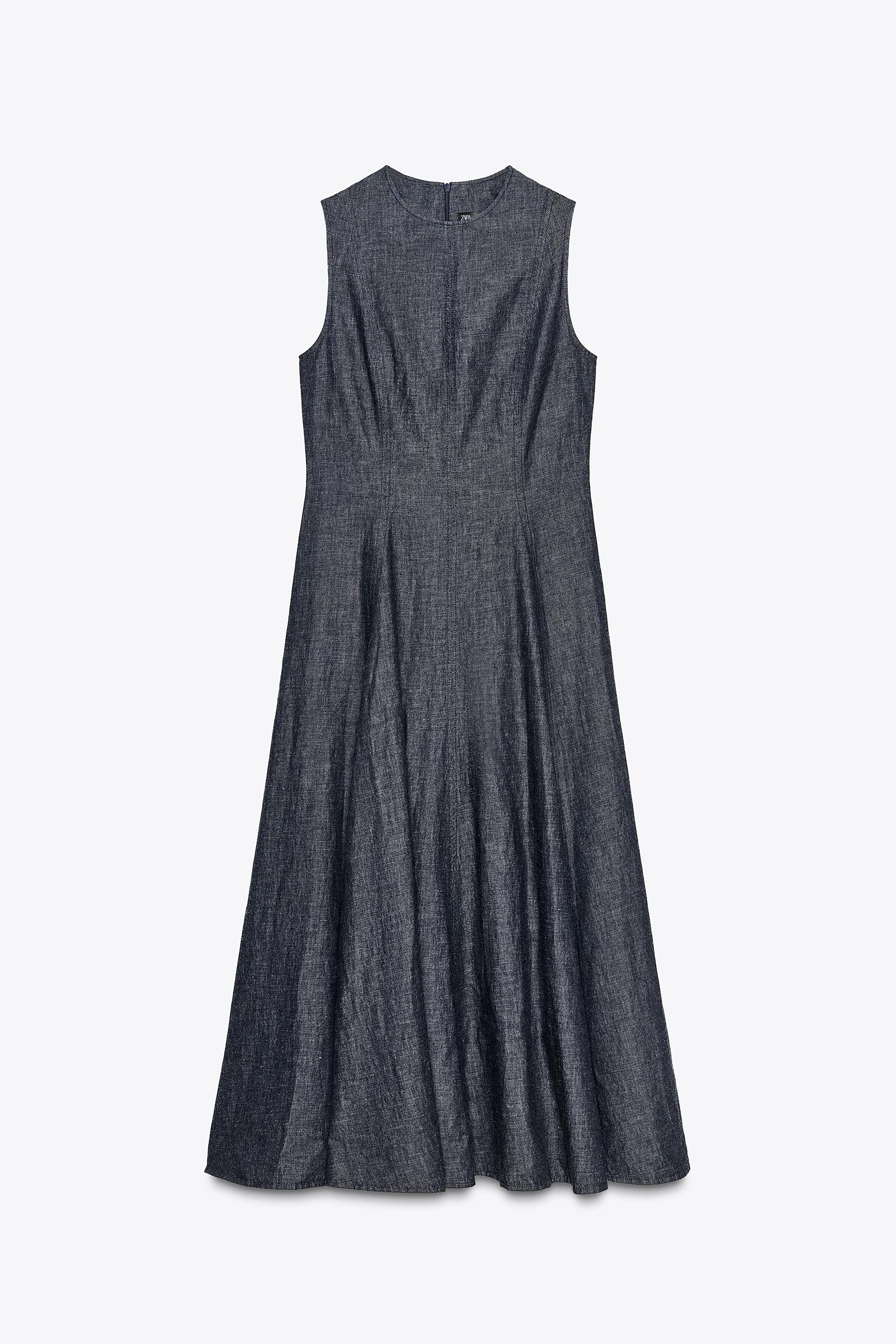 ZW COLLECTION DENIM MIDI DRESS | Zara US
