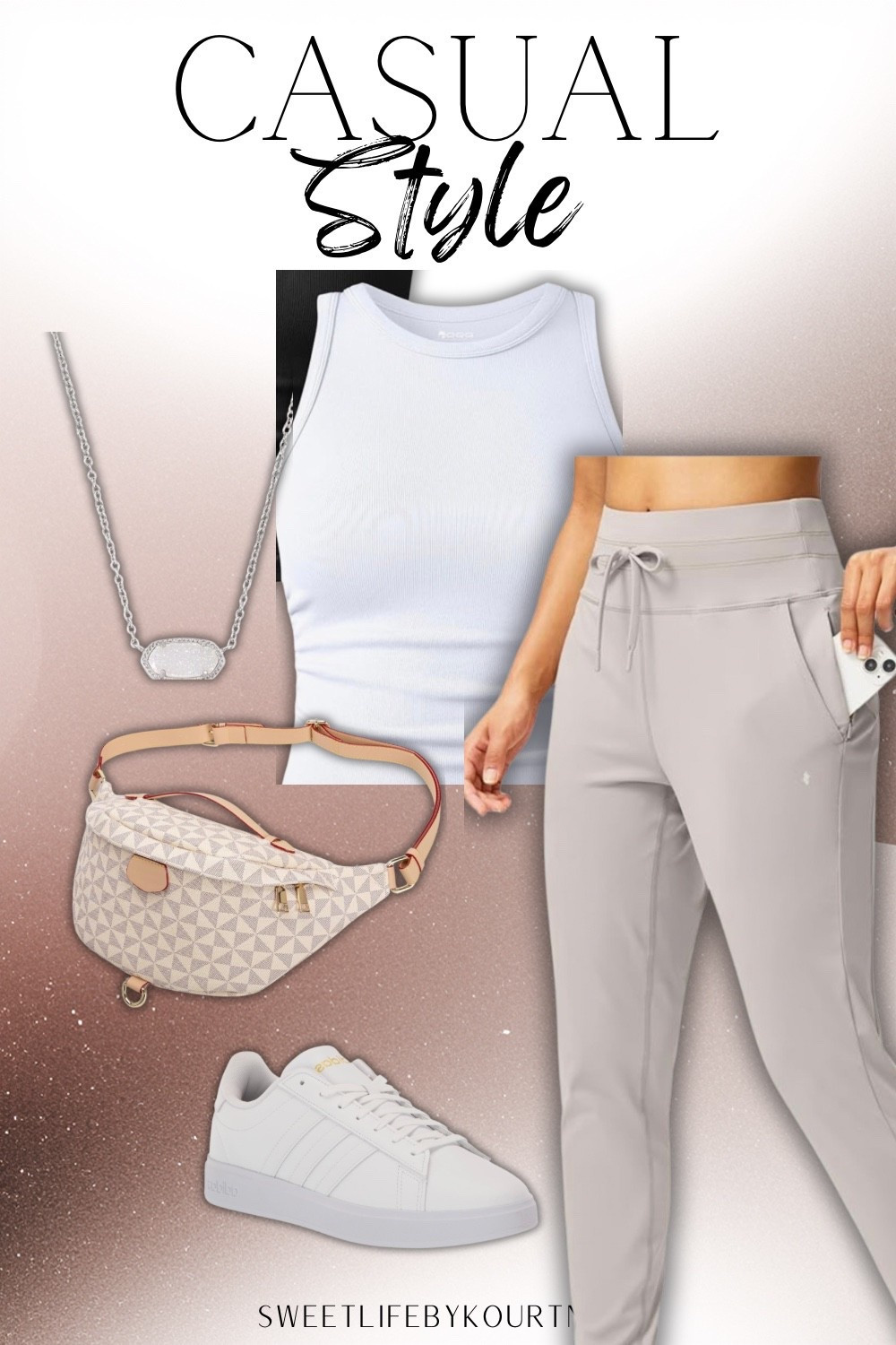 This casual Amazon outfit is the kind of everyday look you’ll actually reach for on repeat. This casual Amazon outfit combines an easy white tank, comfy joggers, clean sneakers, and simple accessories for errands, school drop-off, or casual weekends. Everything is affordable, neutral, and easy to mix and match with pieces you already own. Save this casual Amazon outfit for effortless, polished everyday style without overthinking it.

#AmazonFashion #CasualStyle #EverydayOutfit #SweetLifeByKourtney

#LTKFindsUnder50 #LTKootd #LTKmomlife