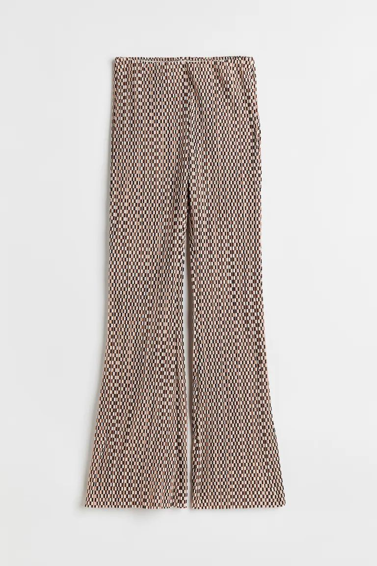 Flared Textured Jersey Leggings | H&M (US)