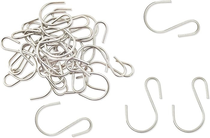 S Hooks for Hanging Plants, Clothes, S Shaped Hooks Made of Stainless Steel, Heavy Duty S-Hooks, ... | Amazon (US)