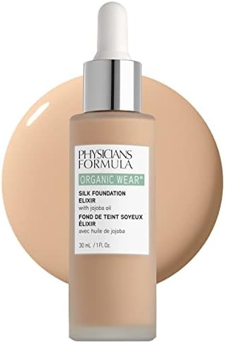 Physicians Formula Organic Wear All Natural Liquid Foundation Elixir Fair-to-Light, Full Coverage... | Amazon (US)