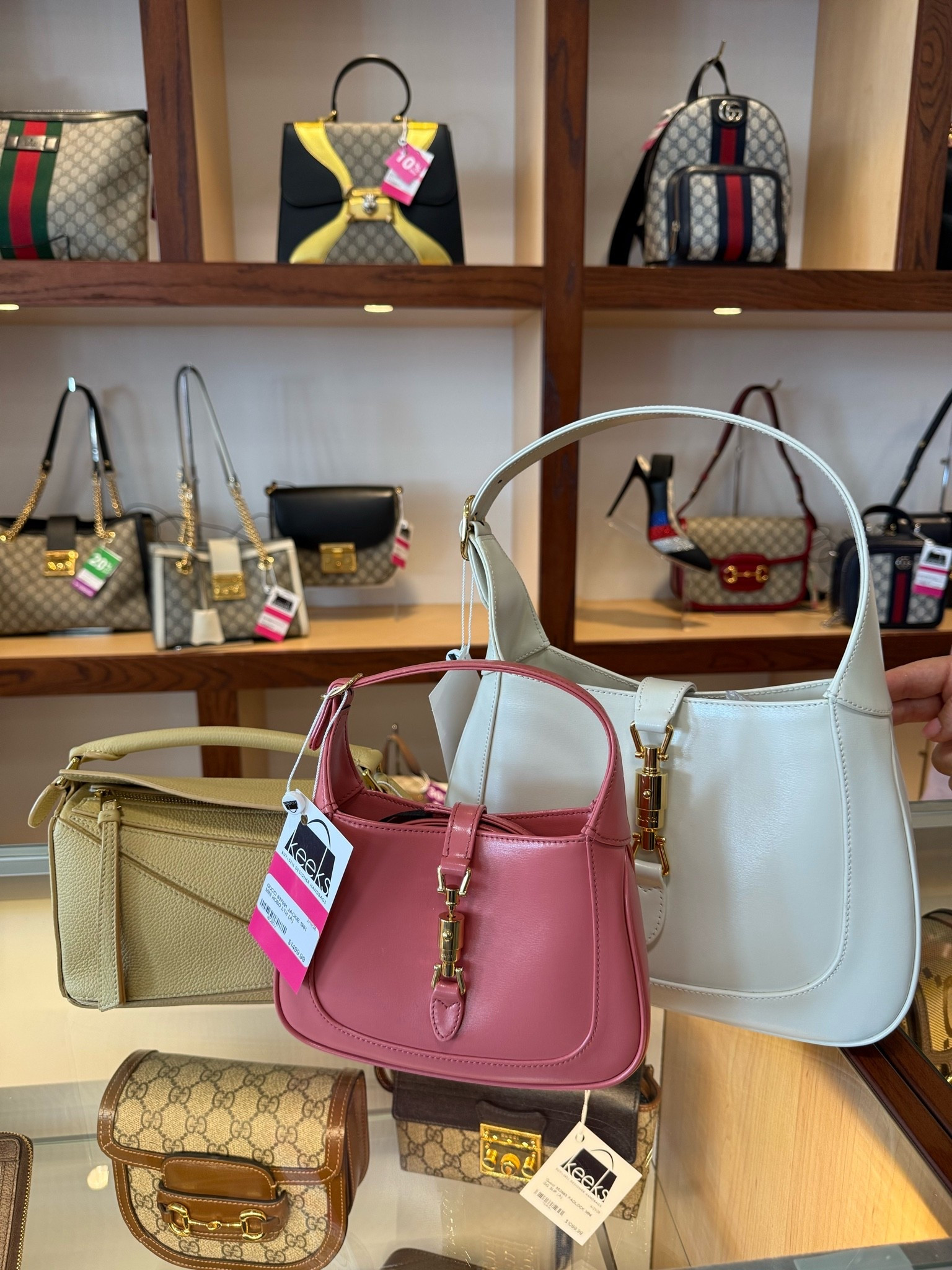 Spring favorites from keeks🌸✨☁️pre owned designer handbags! Use my code Andrea50 for $50 off a $500+ purchase