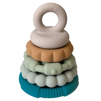 Multi-Purpose Teething Stacker Toy, River | SpearmintLOVE