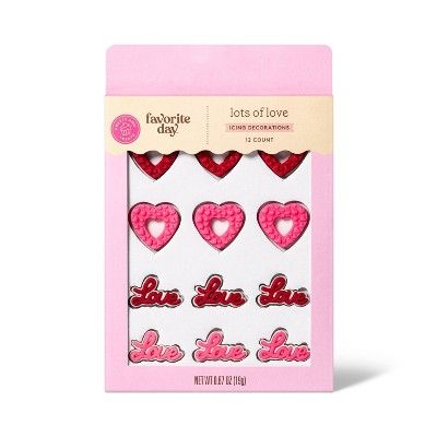 Valentine's Love Crush 2D Icing Decorations - 0.67oz/12ct - Favorite Day™ | Target