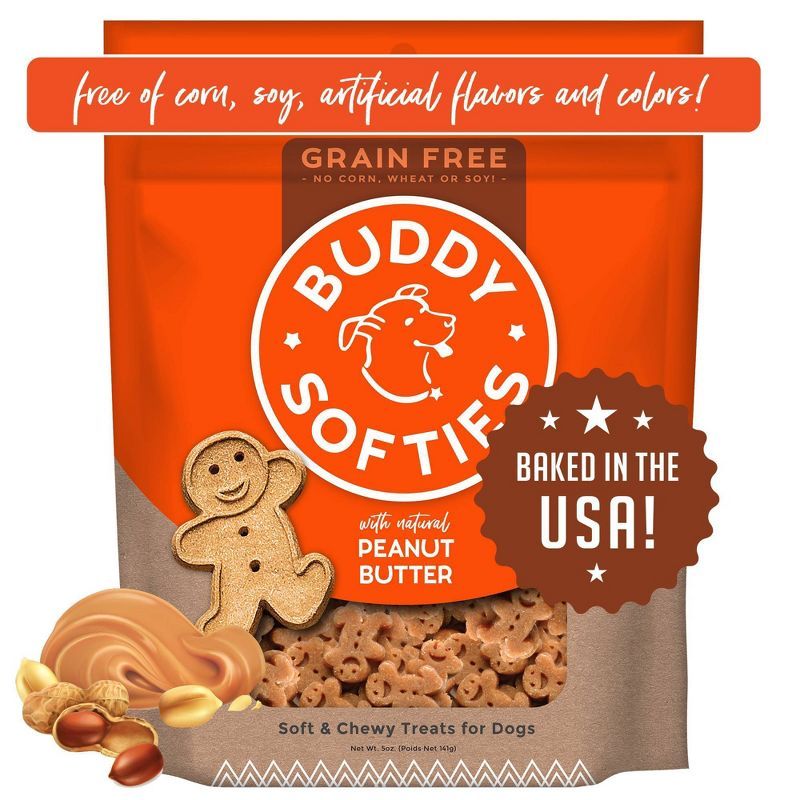 Buddy Biscuits Grain-Free Soft and Chewy Treats with Peanut Butter Dry Dog Treats - 5oz | Target