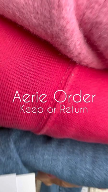 My most recent order from Aerie

Sizing:
XS/small in the green Halloween tee
S in the oversized sweatshirt
XS in the chambray oversized button down
Medium in the blue long sleeve 
Small in the soft pink cardi. I think you need to size up to get the look the model is wearing. 

XS/small in the cape from the intro. It runs very generous btw 

#LTKfindsunder50 #LTKSeasonal #LTKSale
