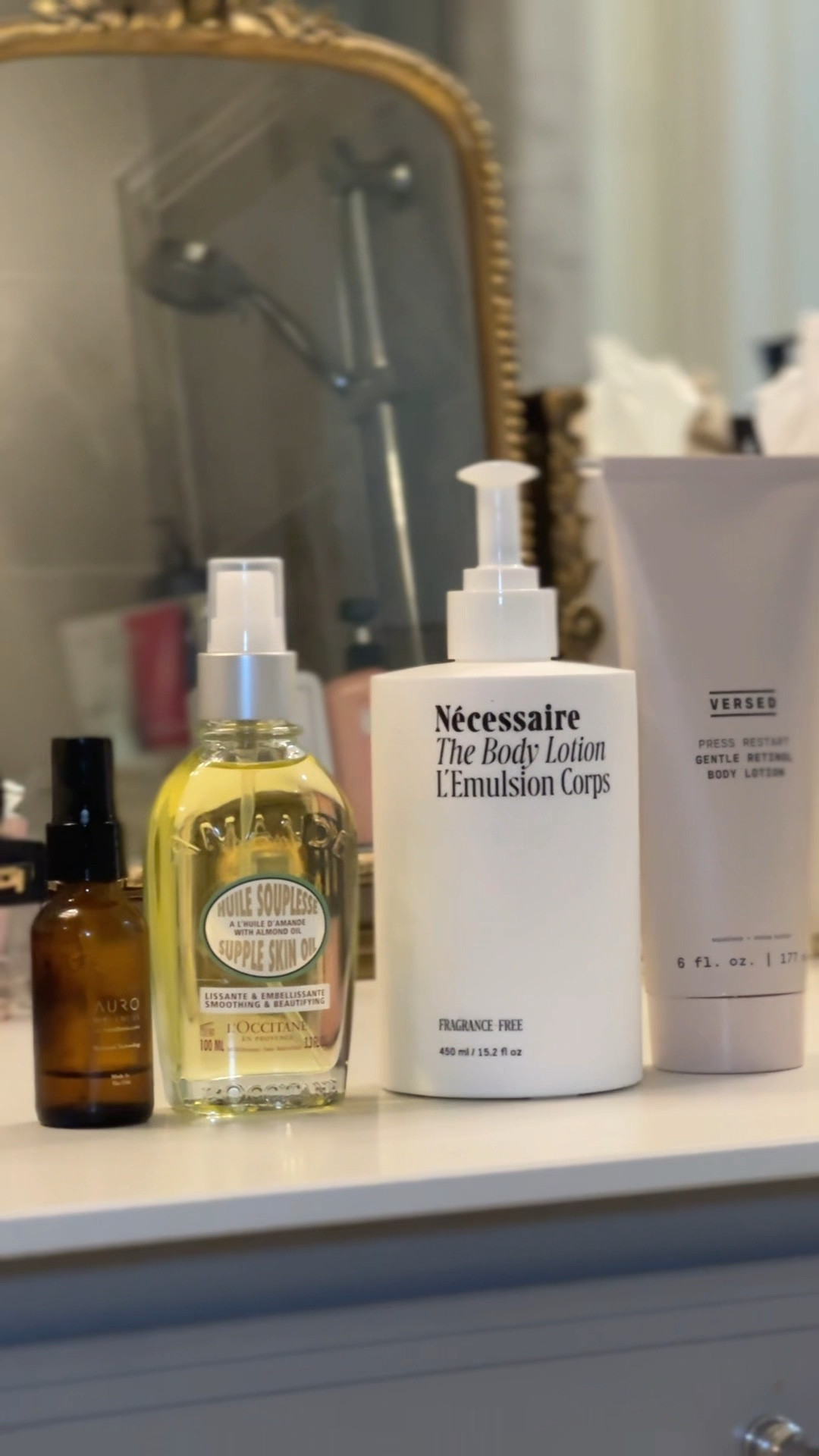 PM Bodycare Routine
I noticed my skin was so dry and not at all matching my face routine, so I decided to dive into working on my bodycare routine. I mix it up and it's definitely different in the AM, but adding a retinol body lotion at night has been a game changer. That followed by lotion and an oil to seal it in has me feeling luxurious

#LTKU
