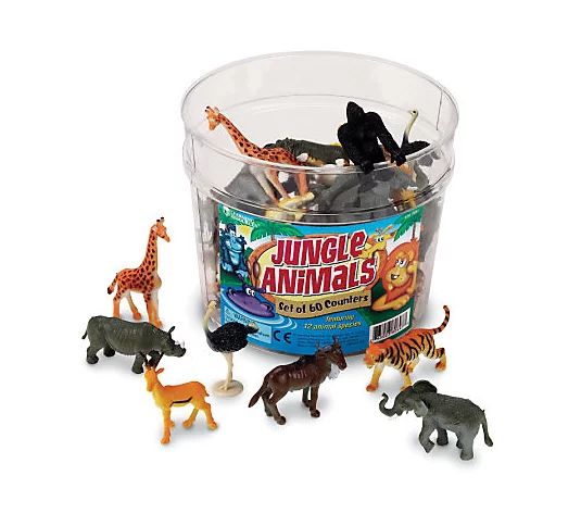 Set of 60 Jungle Animal Counters  by Learning Resources - QVC.com | QVC