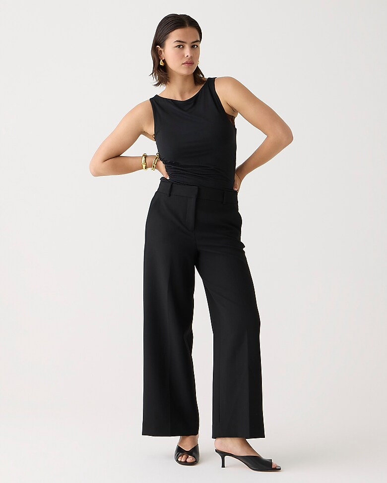 Sydney wide-leg pant in four-season stretch | J. Crew US