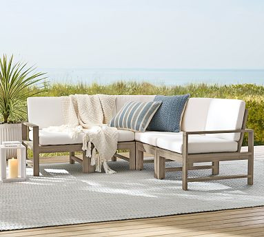 Indio Eucalyptus 5-Piece Outdoor Sectional (78") | Pottery Barn (US)