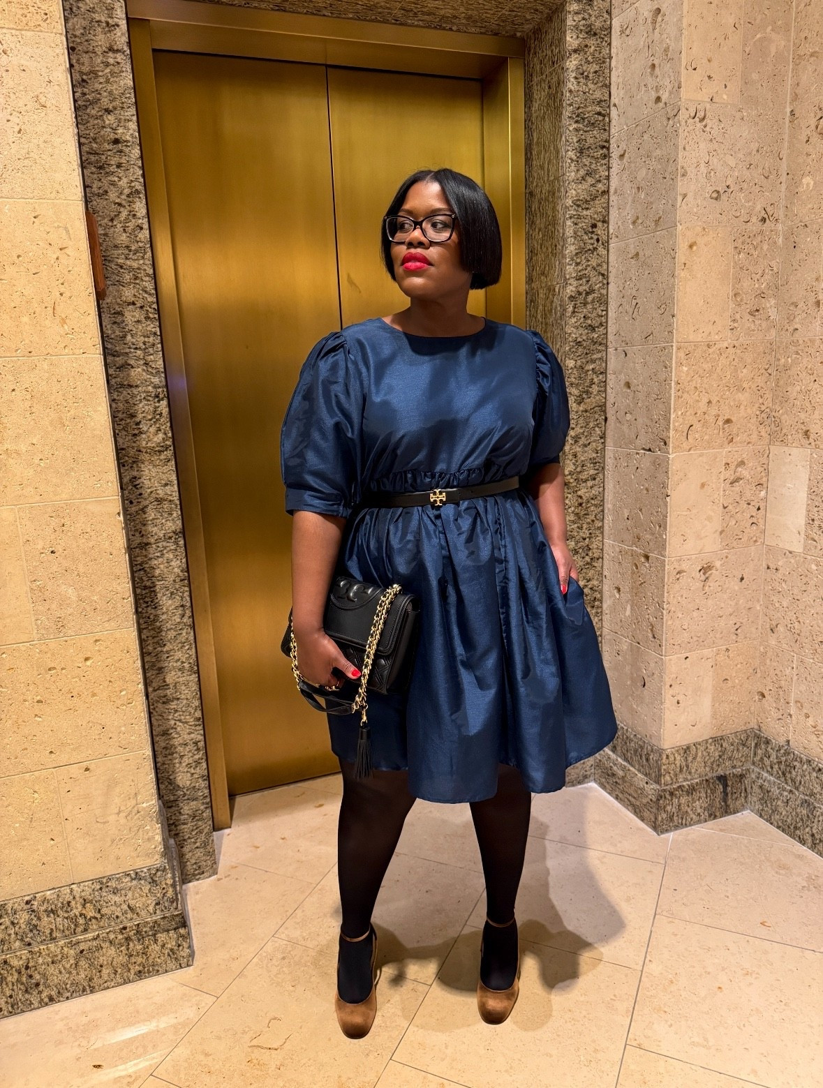 I wore this look on Christmas Day last year, and it’s still one of my favorite holiday outfits. The navy dress feels classic and festive without being overdone, and I love how easily it dresses up with a belt, tights, and a structured bag.

This is another great example of shopping your own closet — if you already have a dress like this, a simple styling refresh (belted waist, different shoes, or updated accessories) can make it feel brand new. Perfect for Christmas Day, holiday dinners, or any polished seasonal gathering.

Linking similar styles so you can recreate this timeless holiday look in your own way ✨🤍
M

#LTKHoliday #LTKSeasonal #LTKPlusSize