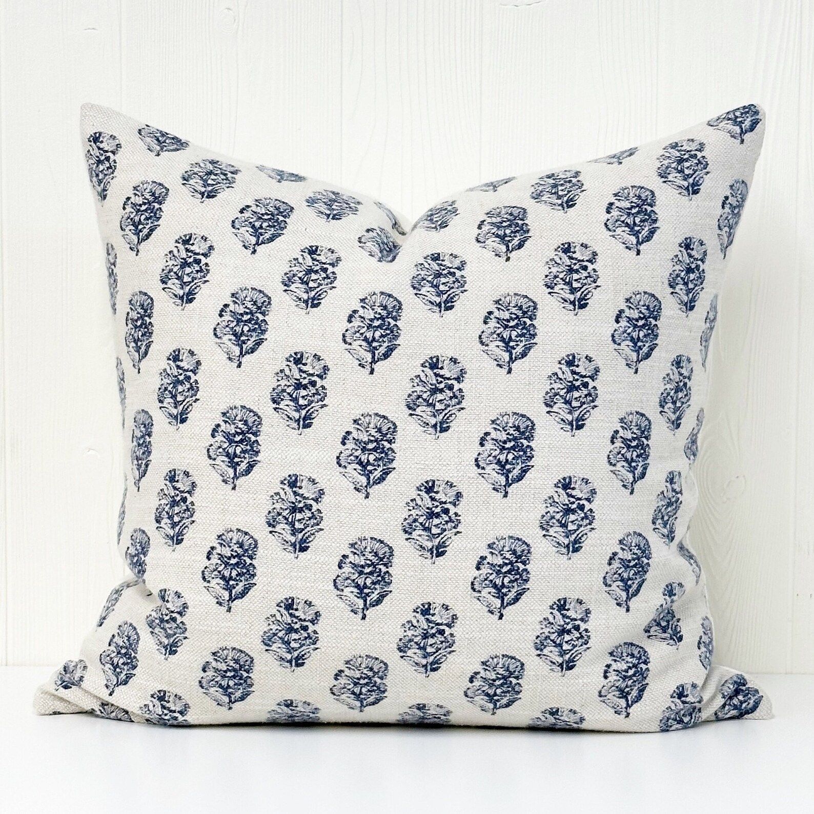 Indigo Blue Floral Pillow Cover // Throw Pillow // Decorative - Etsy | Etsy (US)