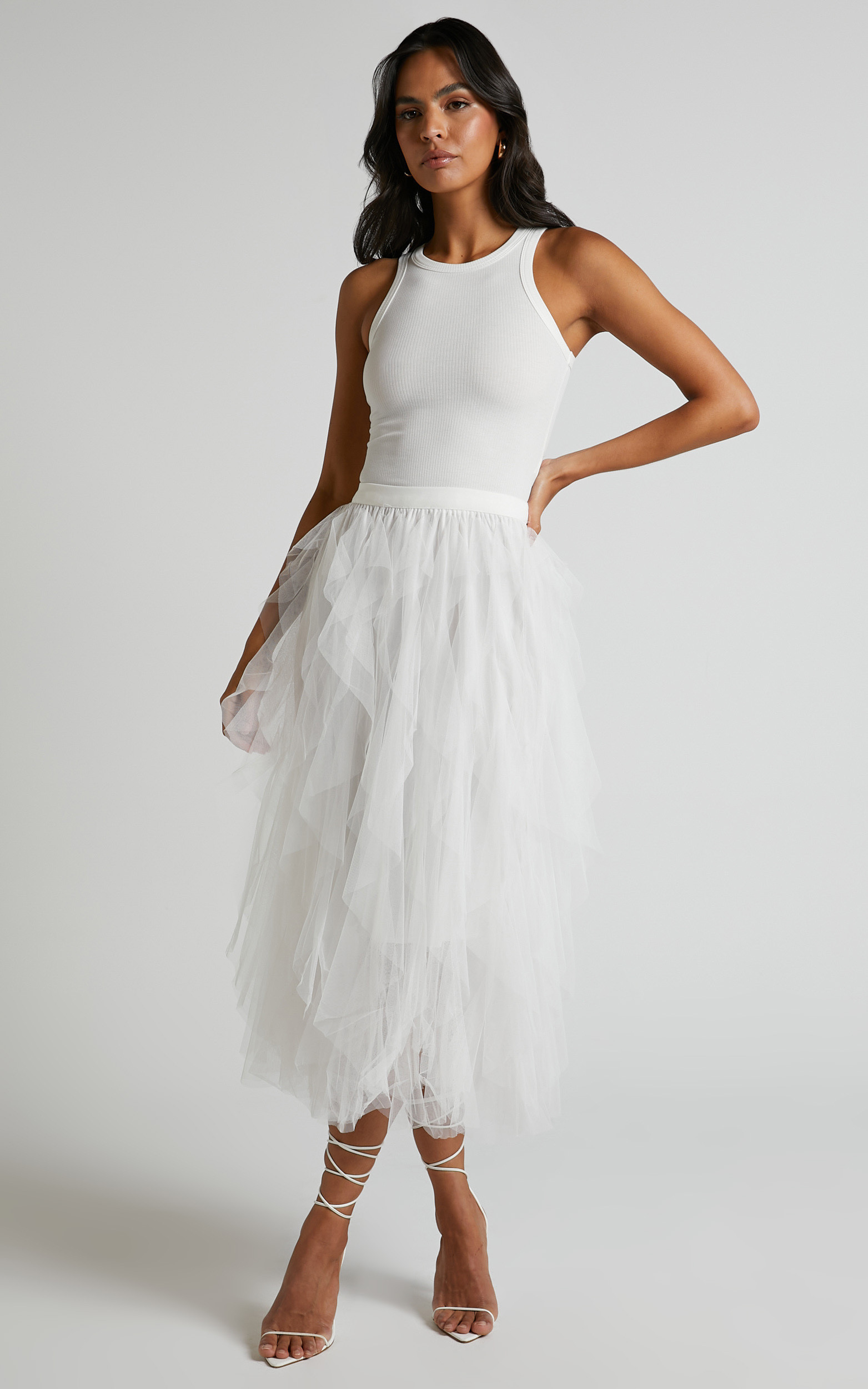 Out Of The Conversation Skirt In White | Showpo (US, UK & Europe)