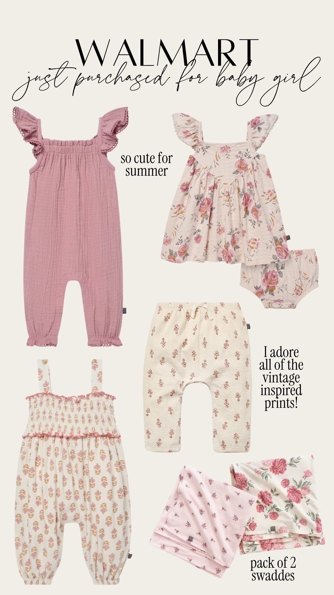 Recent @walmart order for baby girl!! Loving these vintage inspired prints and the prices are insanely good. These swaddles are our absolute favorite

#LTKBaby