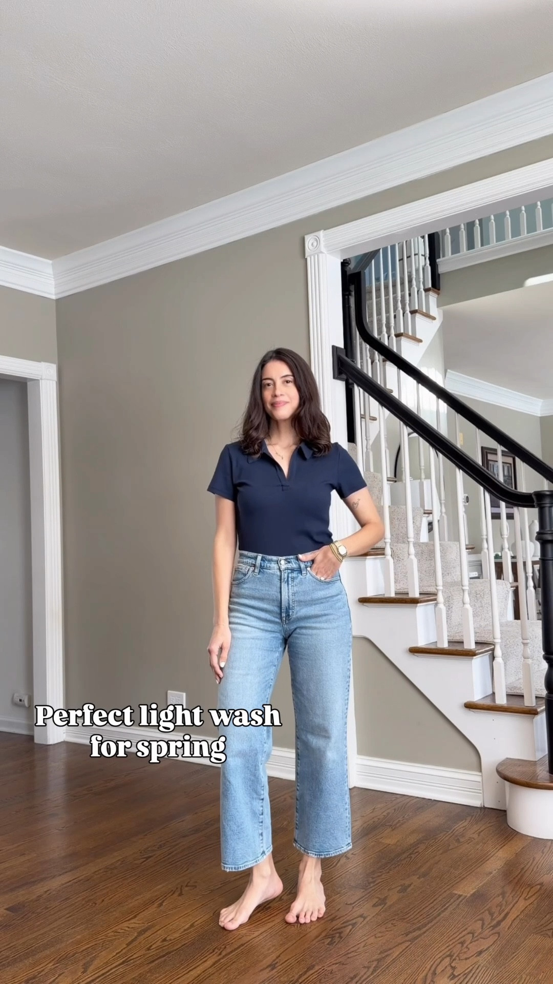 If you’re looking for an easy, flattering pair of jeans for spring… these are so good.
High-rise, comfortable stretch, and the fit is super flattering without feeling tight.

Perfect with tees, knits, blazers — truly a capsule staple.

Run TTS - I’m 5’6” wearing a size 27 regular 

#LTKgrwm #LTKOver40 #LTKSeasonal