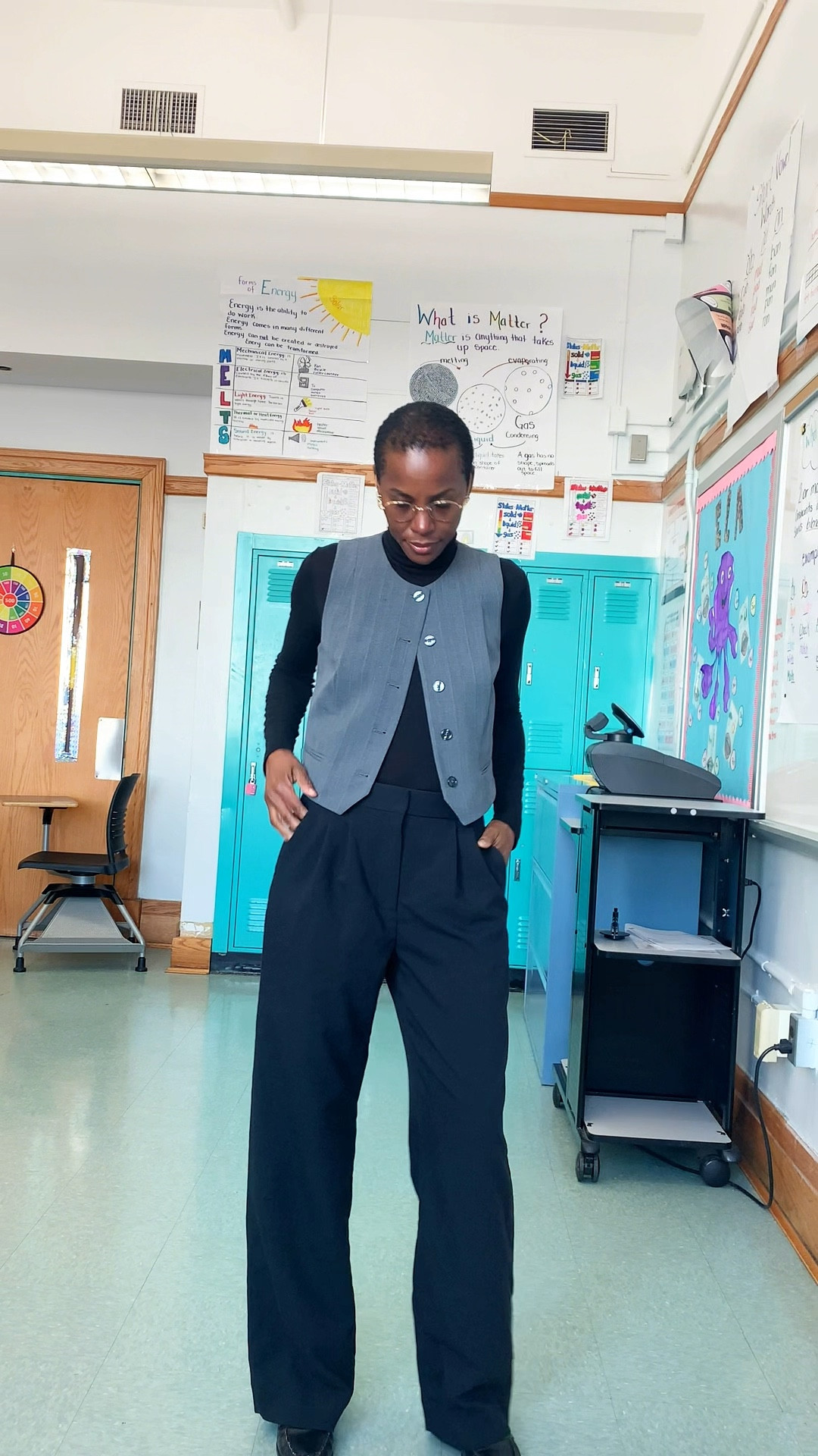 This black trousers and black turtleneck outfit layered with a gray face is a polish modern look that works perfectly for workwear or elevated everyday style layered of this add structure and interest while keeping the outfit, timeless and easy to wear. I link the exact black trousers turtleneck top, but the gray vest was sold out so a similar option is there. Classic black and gray color palette easy layer outfit perfect for work meeting or every day wear style with loafers or ankle boots for clean professional finish. #LTKStyle #LTKBlackoutfit #LTKTurtleneckstyle￼

#LTKootd #LTKOver40 #LTKWorkwear
