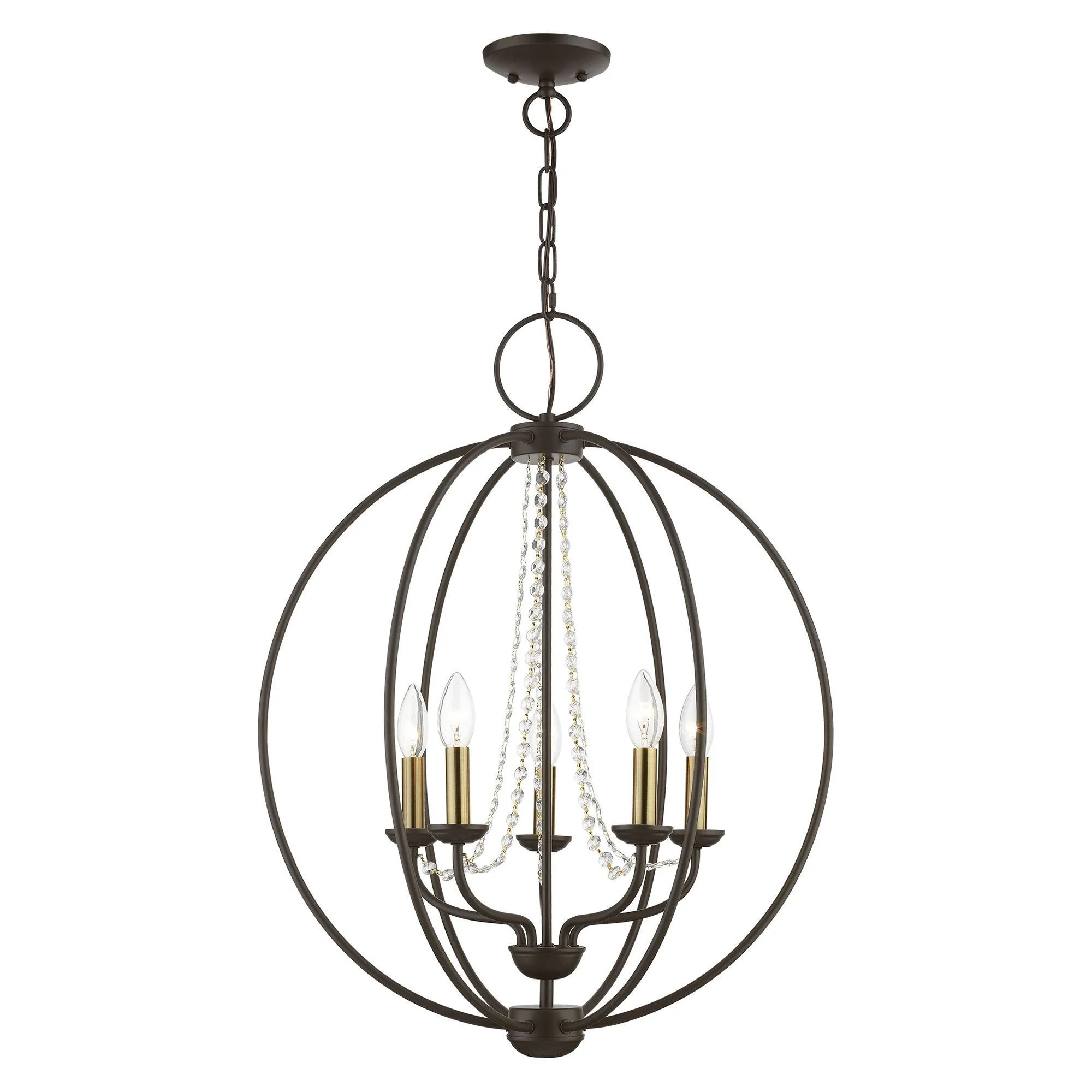Livex Lighting - Arabella - 5 Light Globe Chandelier In Shabby Chic Style-28.25 | Walmart (US)
