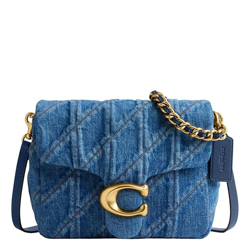 Coach Quilted Denim Times Square Tabby Shoulder Bag, B4/Deep Blue | Amazon (US)
