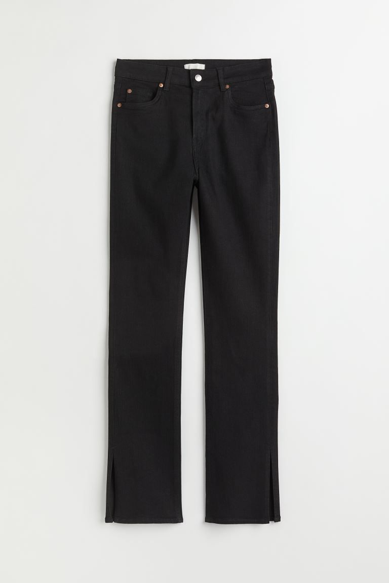 Slim High Split Jeans - Black - Ladies | H&M US | H&M (US + CA)