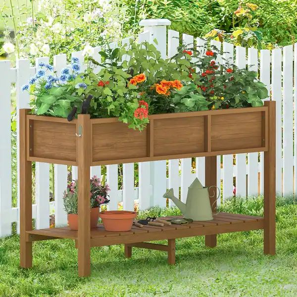 LUE BONA Plastic Raised Garden Bed with Legs Elevated Planter Box for Backyard, Patio, or Balcony... | Bed Bath & Beyond