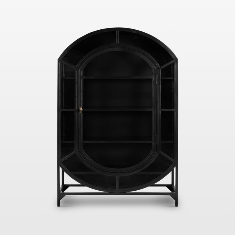 Ventana Black Glass Bar Cabinet + Reviews | Crate & Barrel | Crate & Barrel