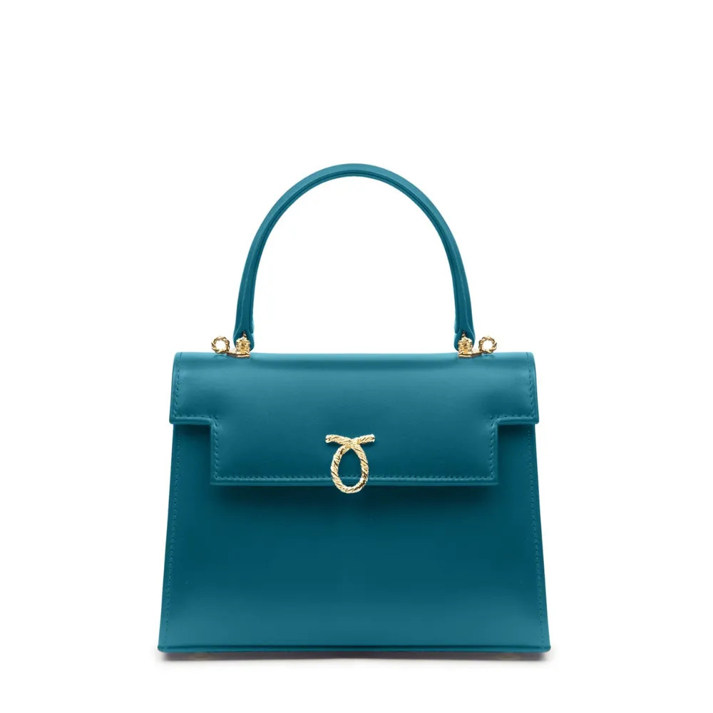 Launer Exclusive Turquoise Judi Handbag | Fortnum & Mason