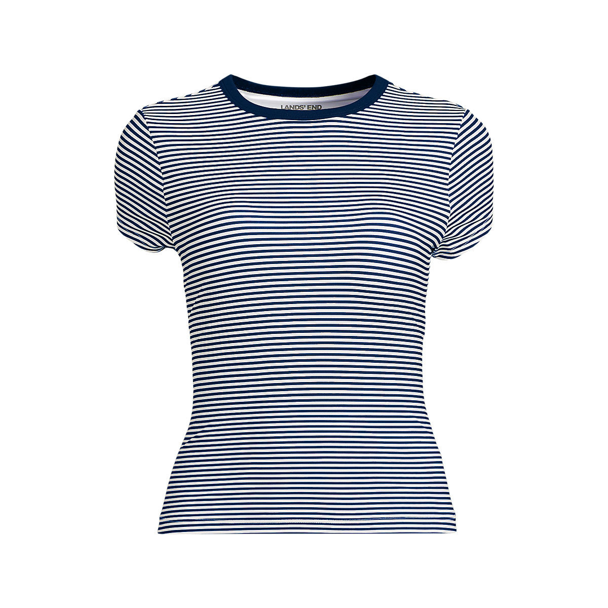 Women's SunShade UPF 50 Cap Sleeve Fitted with Built in Bra Rash Guard | Lands' End (US)