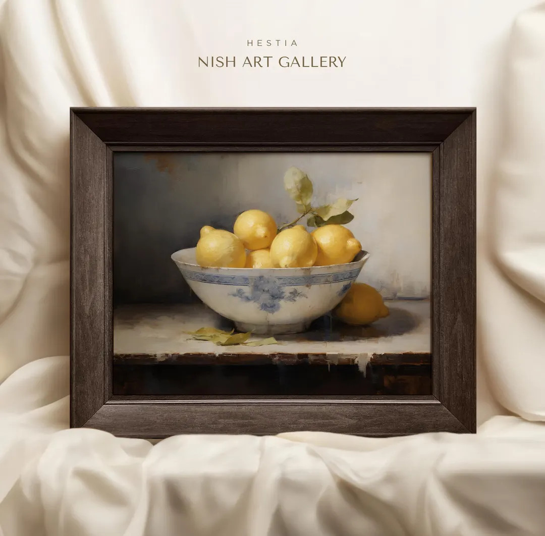 Framed Vintage Lemon Print: Still Life Kitchen Wall Art #59 | Etsy (US)