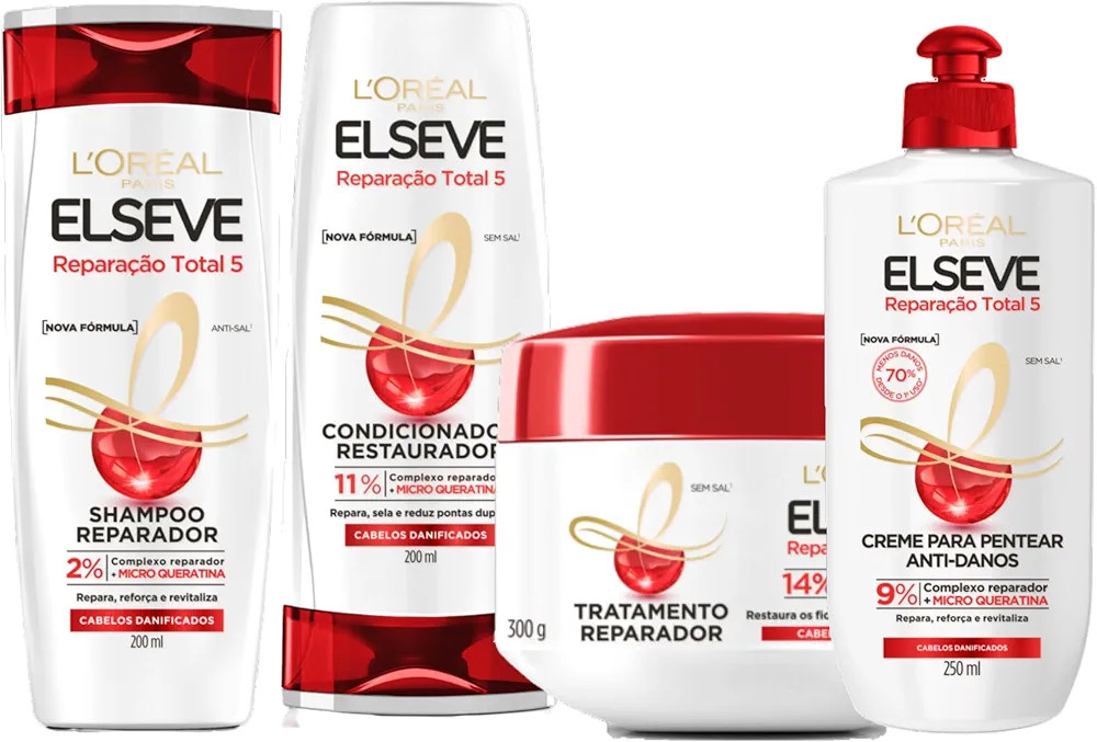 Kit Completo Reparação Total 5 Elseve | Amazon (BR)
