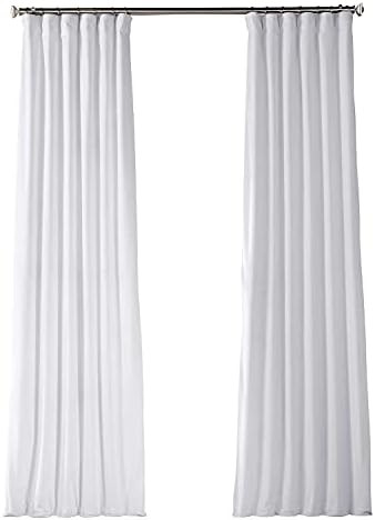 HPD Half Price Drapes VPYC-161201-96 Plush Velvet Curtain (1 Panel), 50 X 96, Pillow White | Amazon (US)