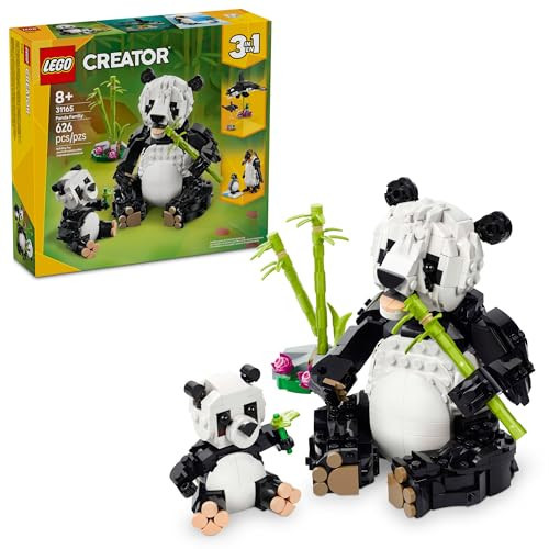 LEGO Creator 3 in 1 Wild Animals Panda Family - Building Toy Kit for Kids with 3 Building Options, Panda, Penguin, or Orca - 8 Year Old Girl & Boy Birthday Gifts - 31165 | Amazon (US)