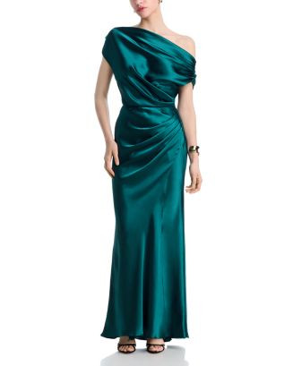 AQUA Satin Off The Shoulder Dress - Exclusive | Bloomingdale's Women | Bloomingdale's (AU)