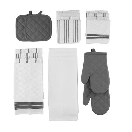 Mainstays, 20 Piece Set, Terry & Flat Kitchen Towel, Dish Cloth, Flour Sack, Oven Mitt, Pot Holder | Walmart (US)