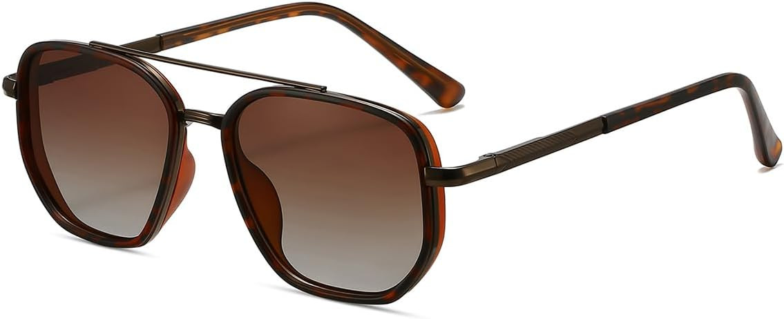 kimorn Women's Tangle Free Aviator Sunglasses, Polarized UV400 Protecion | Retro Square Frame Sha... | Amazon (US)