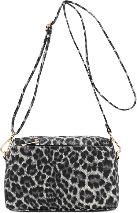 FashionPuzzle Triple Zip Small Crossbody Bag | Amazon (US)