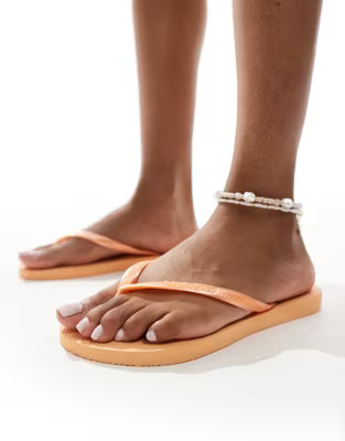 Havaianas slim flip flops in orange | ASOS | ASOS (Global)