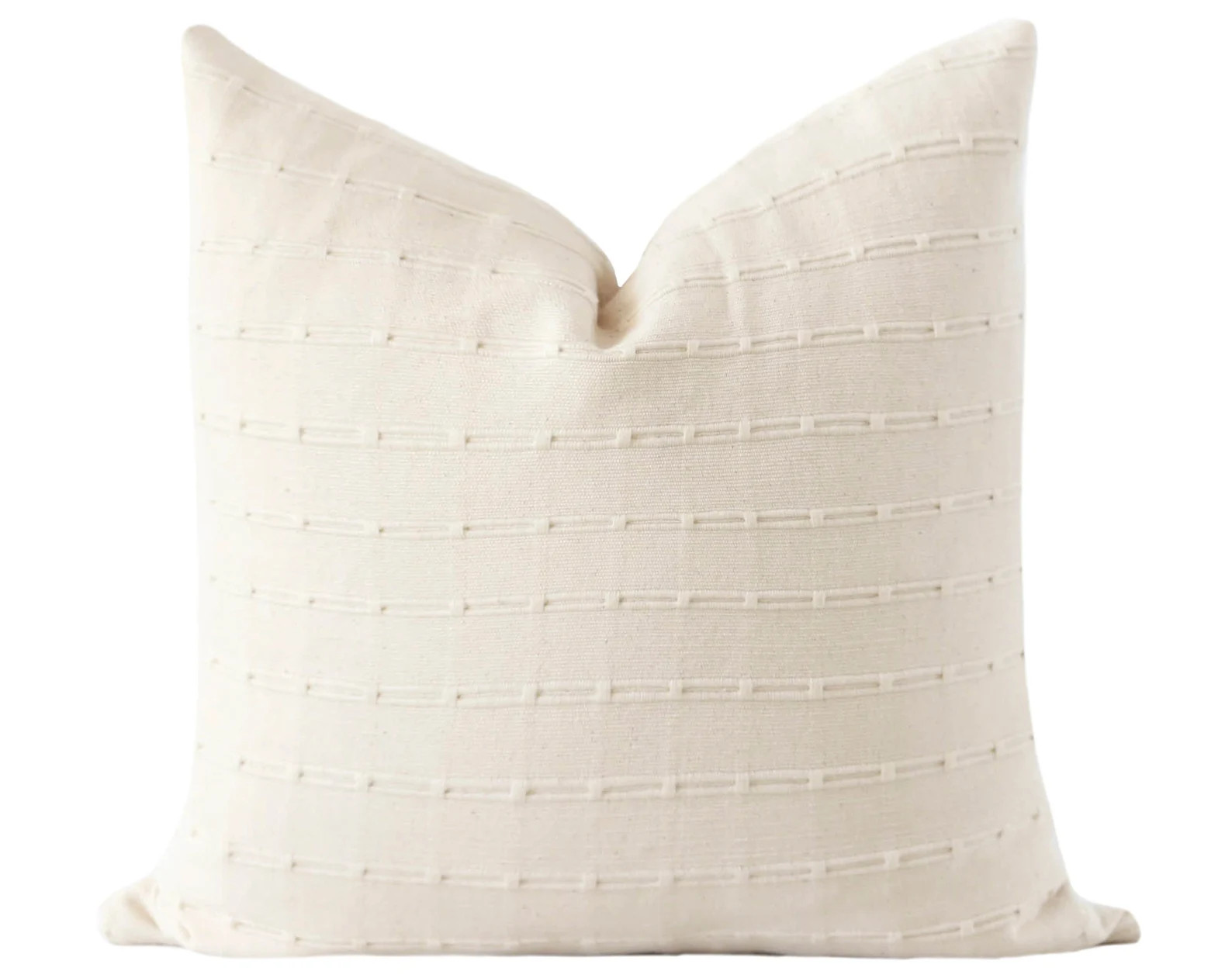 Cream Stripe Pillow Covers Textured Dash Stripe Modern | Etsy | Etsy (US)