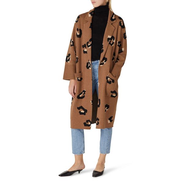 J.Crew Leopard Rory Sweater Coat brown-print | Rent the Runway