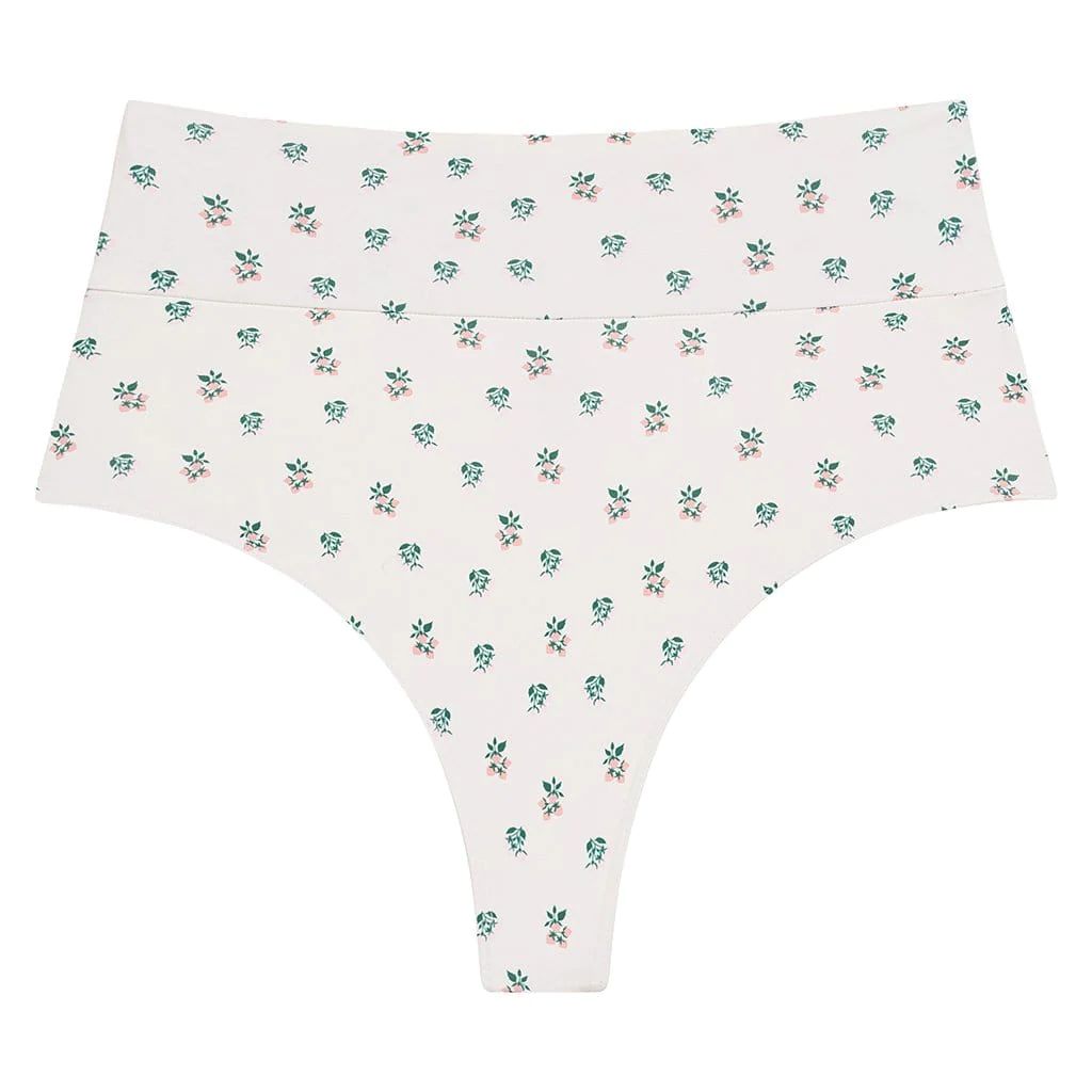 Fruity Floral Added Coverage High Rise Bikini Bottom | Montce