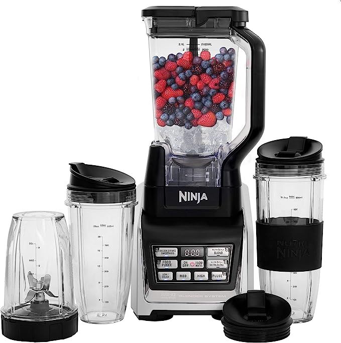 Nutri Ninja Personal and Countertop Blender with 1200-Watt Auto-iQ Base, 72-Ounce Pitcher, and 18... | Amazon (US)