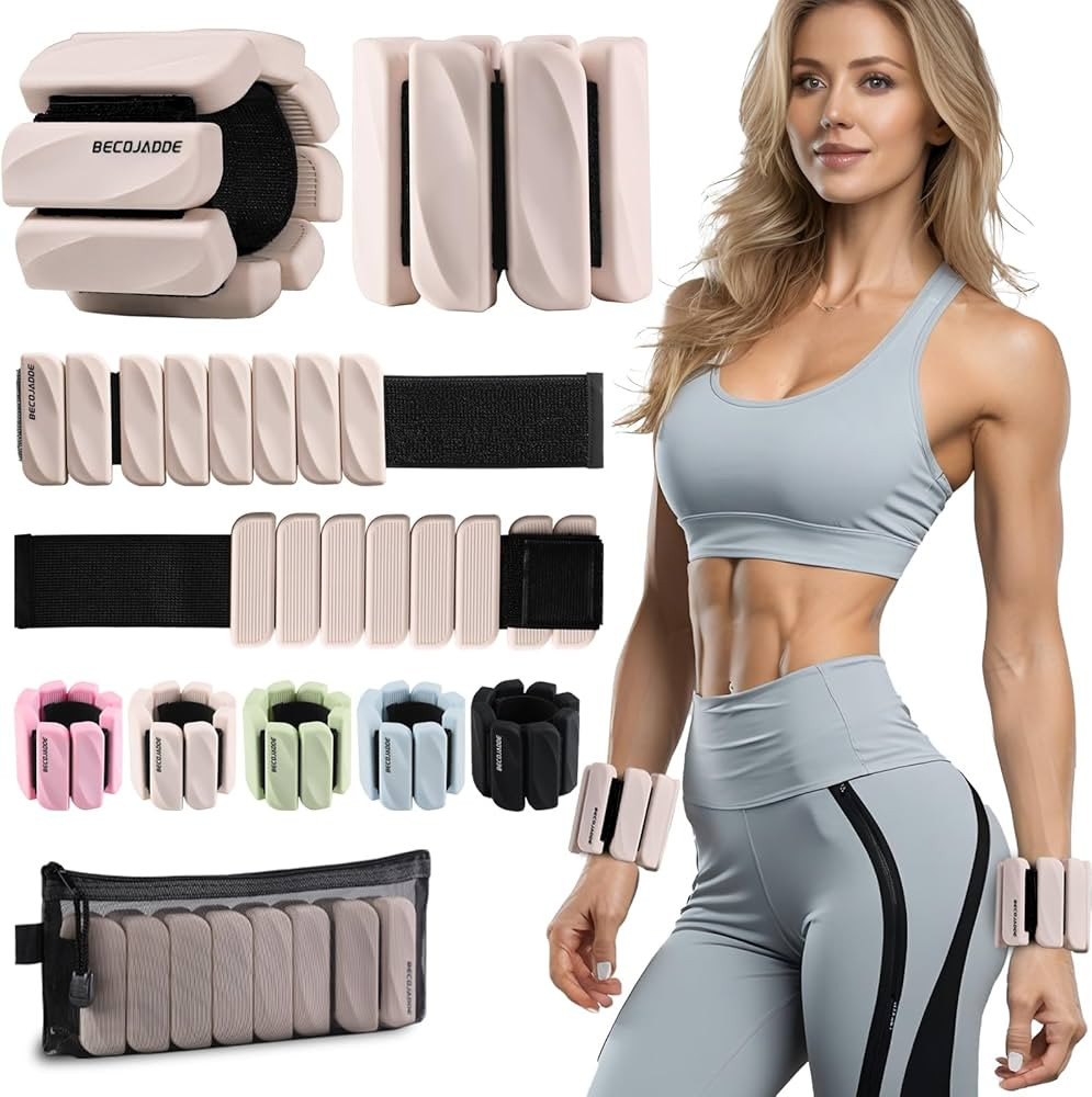 Ankle Weights for Women Men Adjustable 1LB Wrist Weights Bracelet Set of 2 for Home Gym Weighted ... | Amazon (US)