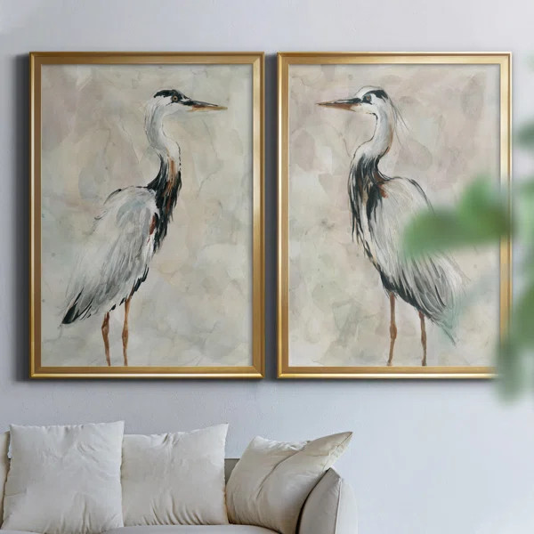 Crane at Dusk I - 2 Piece Print Set | Wayfair Professional