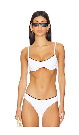 The Daphne Bikini Top in Marshmallow | Revolve Clothing (Global)