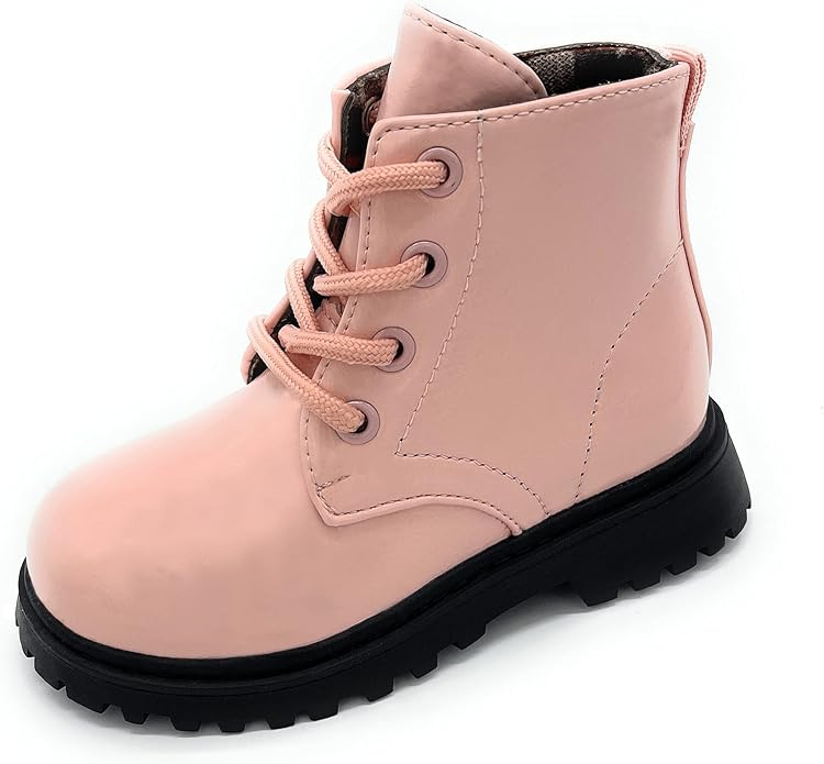 Girls Pull-On Lace-Up Comfort Combat with Side Zipper Ankle Boots (Toddler/Little Kid) | Amazon (US)