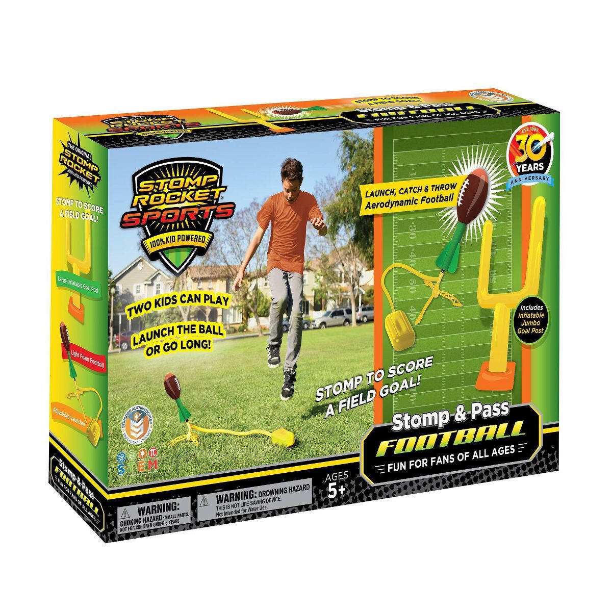 Stomp Rocket Stomp & Pass Toy Football Set | Target