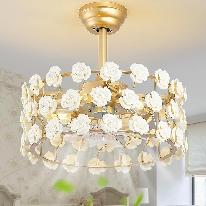 20" Fandelier Ceiling Fan with Light Ceiling Fans with Lights | Amazon (US)