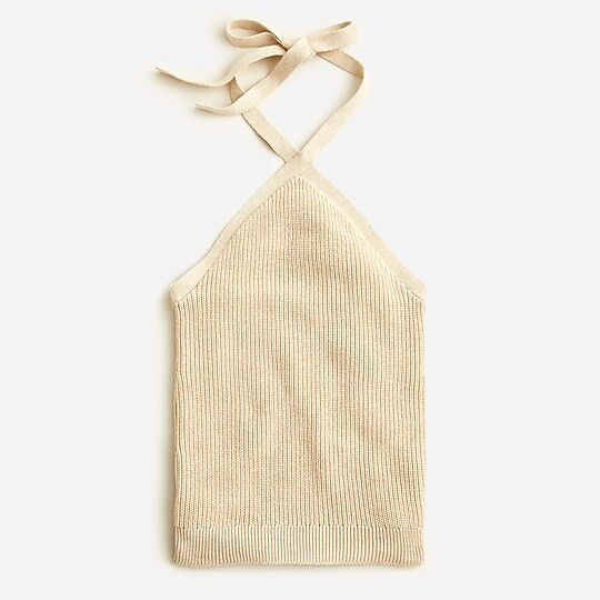 Cotton-cashmere halter sweater-tank | J. Crew US